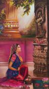 Arte Vedica, mostra di quadri al festival dell'oriente, India, Krishna, radha